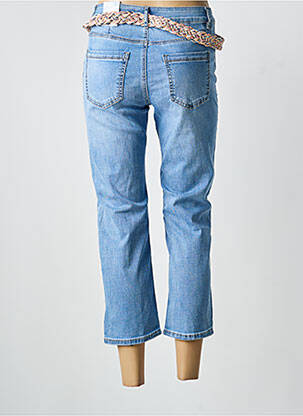 Pantacourt coupe droite taille normale bleu ONADO femme