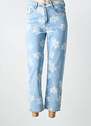 Jeans coupe droite stretch taille normale bleu FOLYROSE femme