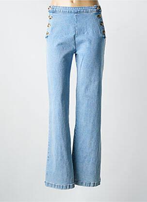 Jeans coupe droite stretch taille normale bleu MONDAY femme