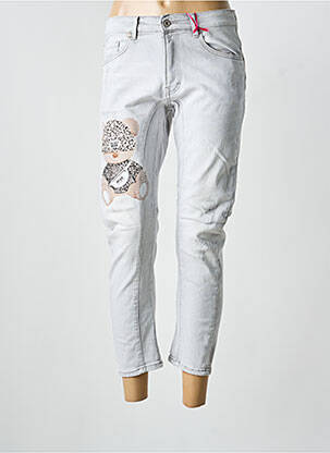 Jeans coupe slim stretch taille normale gris CARLA GIANNINI femme