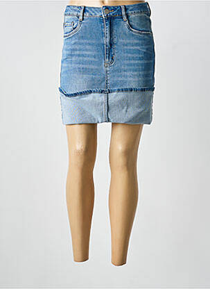 Jupe courte poches bleu TOXIK3 femme