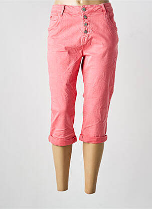 Pantacourt stretch taille normale rose KAROSTAR femme