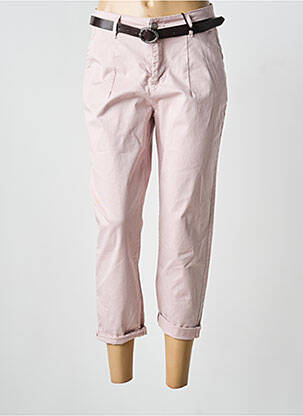 Pantacourt stretch taille normale rose NAIIF femme