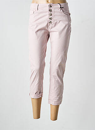 Pantacourt stretch taille normale rose NAIIF femme