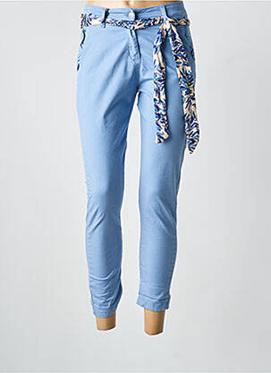 Pantalon 7/8 stretch taille normale bleu NAIIF femme