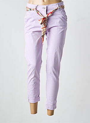 Pantalon 7/8 stretch taille normale violet NAIIF femme