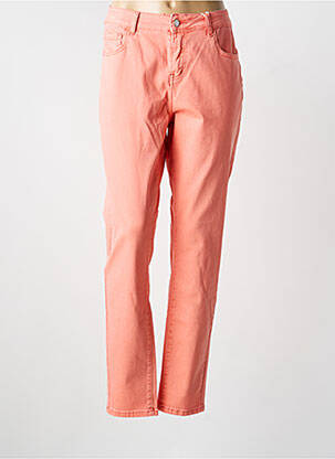 Pantalon droit stretch taille normale orange MONDAY femme