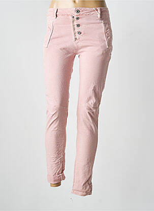 Pantalon slim stretch taille normale rose MELLY & CO femme