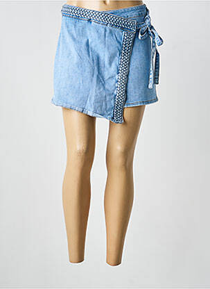 Jupe short poches bleu FOLYROSE femme