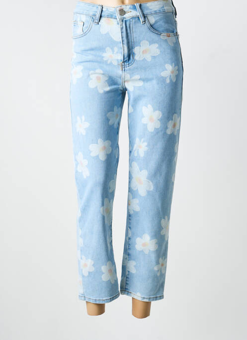 Jeans coupe droite stretch taille normale bleu FOLYROSE femme