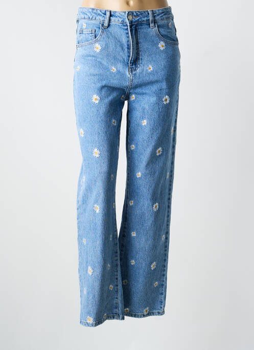 Jeans coupe large stretch taille normale bleu AD'ORO femme