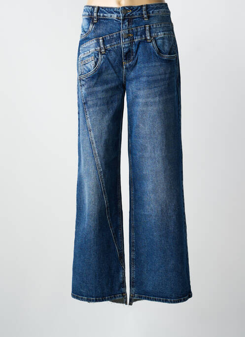 Jeans coupe large stretch taille normale bleu TOXIK3 femme