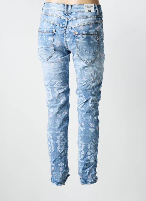 Jeans coupe slim stretch taille normale bleu KAROSTAR femme