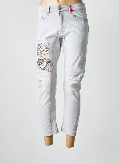 Jeans coupe slim stretch taille normale gris CARLA GIANNINI femme