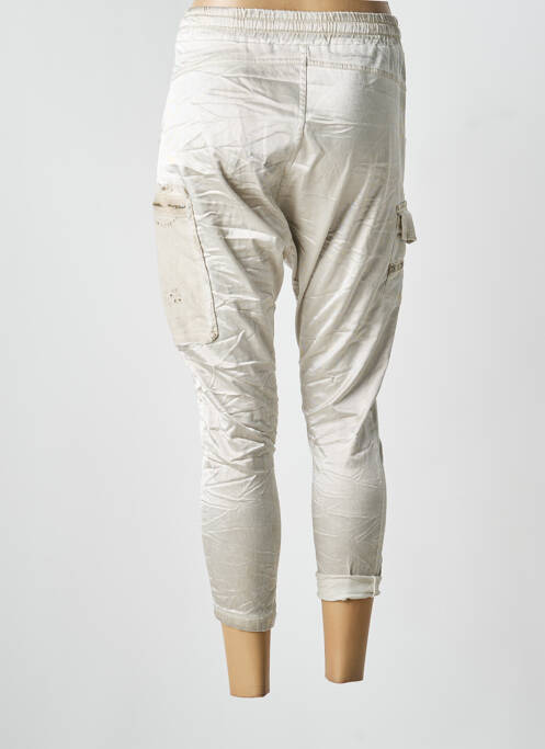 Pantacourt taille élastique taille normale beige CARLA GIANNINI femme