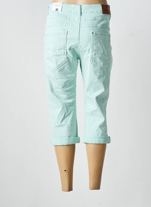 Pantacourt stretch taille normale bleu KAROSTAR femme