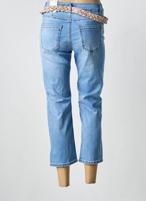 Pantacourt coupe droite taille normale bleu ONADO femme