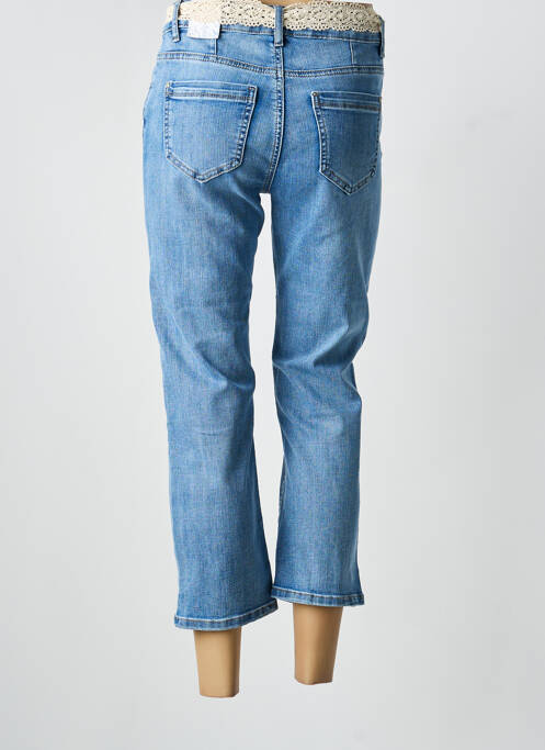 Pantacourt coupe droite taille normale bleu ONADO femme