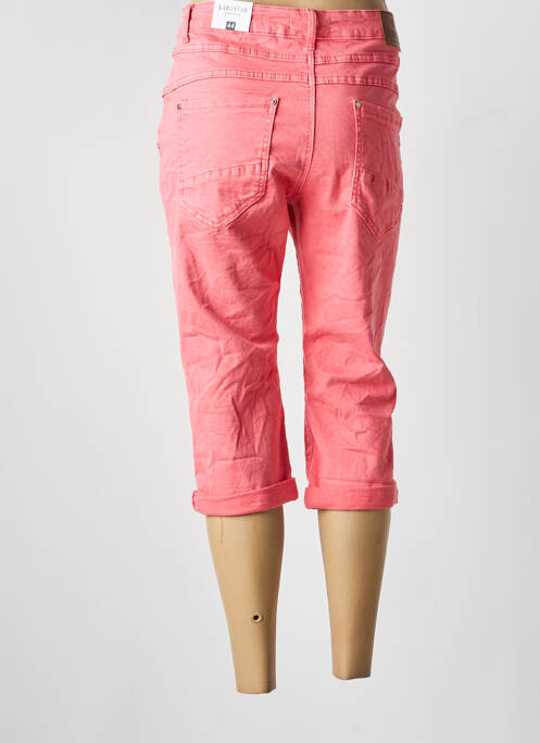 Pantacourt stretch taille normale rose KAROSTAR femme