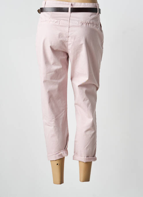 Pantacourt stretch taille normale rose NAIIF femme