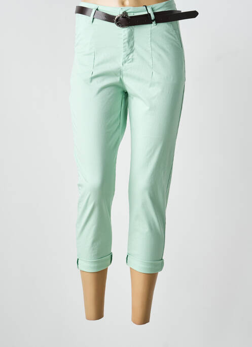 Pantacourt stretch taille normale vert NAIIF femme