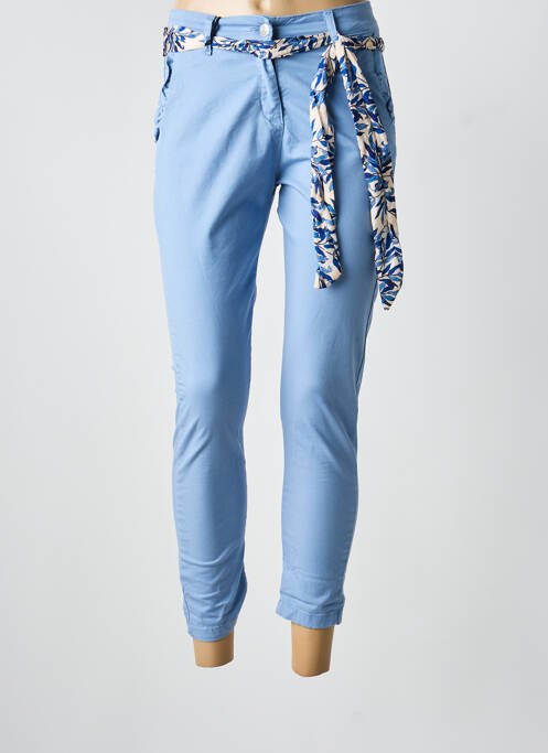 Pantalon 7/8 stretch taille normale bleu NAIIF femme