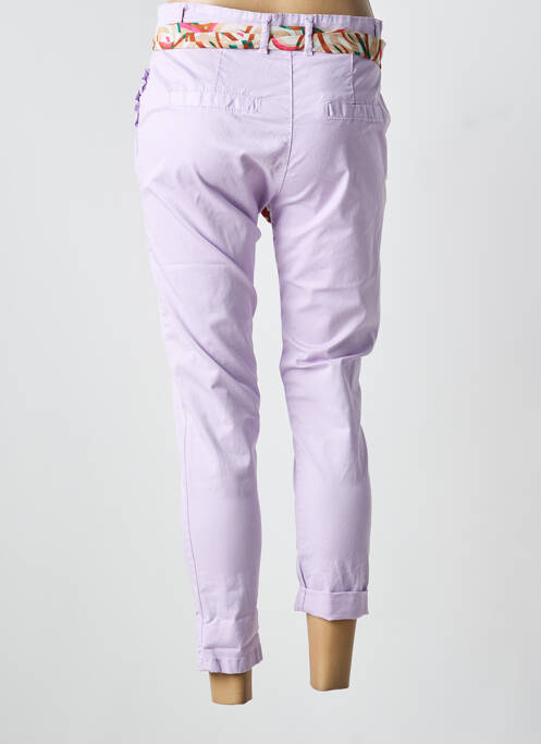 Pantalon 7/8 stretch taille normale violet NAIIF femme