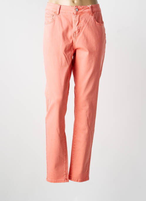 Pantalon droit stretch taille normale orange MONDAY femme