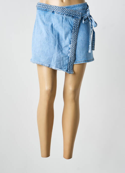 Jupe short poches bleu FOLYROSE femme