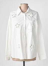 Chemisier coupe droite manches longues blanc NAIIF femme