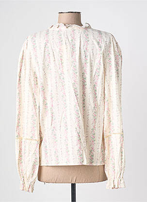 Chemisier imprimé fleurs manches longues beige PEACE N'LOVE femme