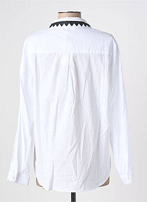 Chemisier coupe cintrée manches longues blanc MUSY MUSE femme