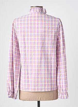 Chemisier coupe cintrée manches longues violet KILKY femme