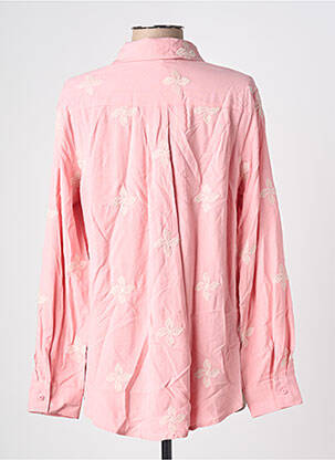 Chemisier coupe droite manches longues rose EXQUISS'S femme