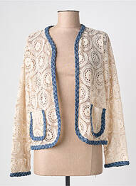 Veste casual coupe droite beige ONADO femme