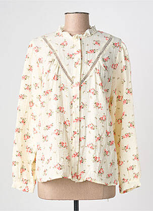 Chemisier imprimé fleurs manches longues beige SEASON femme