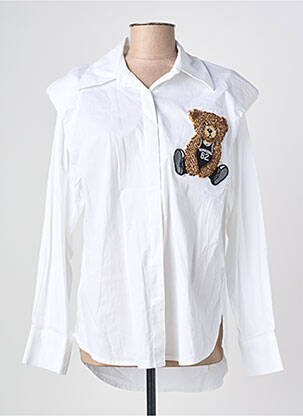 Chemisier coupe cintrée manches longues blanc KEZY femme