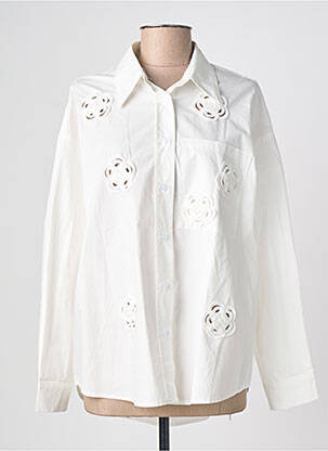 Chemisier coupe droite manches longues blanc NAIIF femme