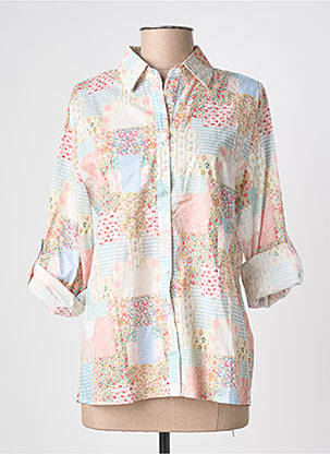 Chemisier imprimé fleurs manches longues blanc ONADO femme