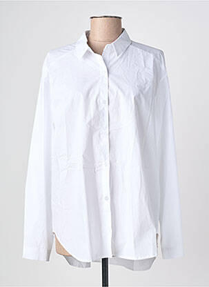 Chemisier coupe droite manches longues blanc SENES femme