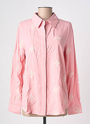 Chemisier coupe droite manches longues rose EXQUISS'S femme