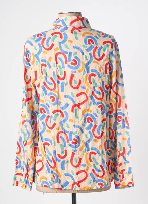 Chemisier coupe cintrée manches longues beige JUBYLEE femme