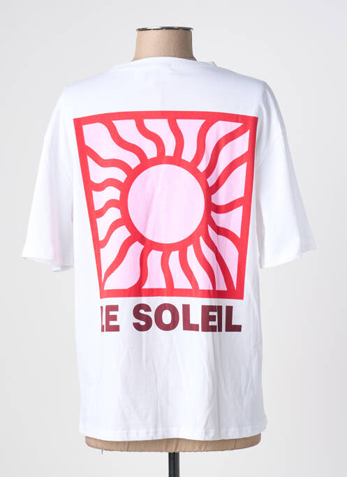 T-shirt sérigraphie floquée manches courtes blanc JS MILLENIUM femme