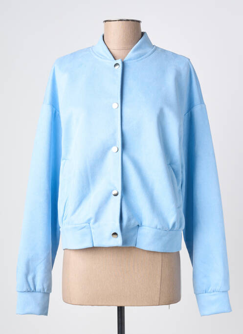Veste casual col rond bleu KEZY femme