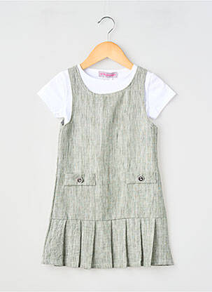 Ensemble robe manches courtes vert P'TIT MÔME fille