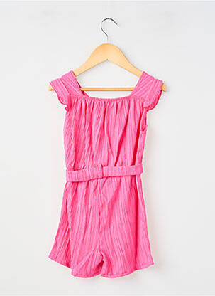 Combishort col rond manches courtes rose P'TIT MÔME fille