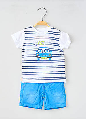 Ensemble short poches bleu BABY BOL garçon