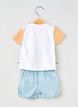 Ensemble short sérigraphie floquée bleu BABY BOL garçon
