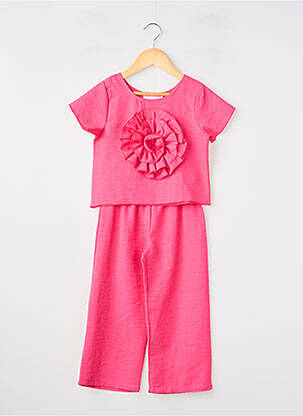 Ensemble pantalon type de haut t-shirt rose P'TIT MÔME fille
