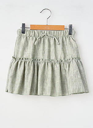 Jupe courte coupe droite vert P'TIT MÔME fille